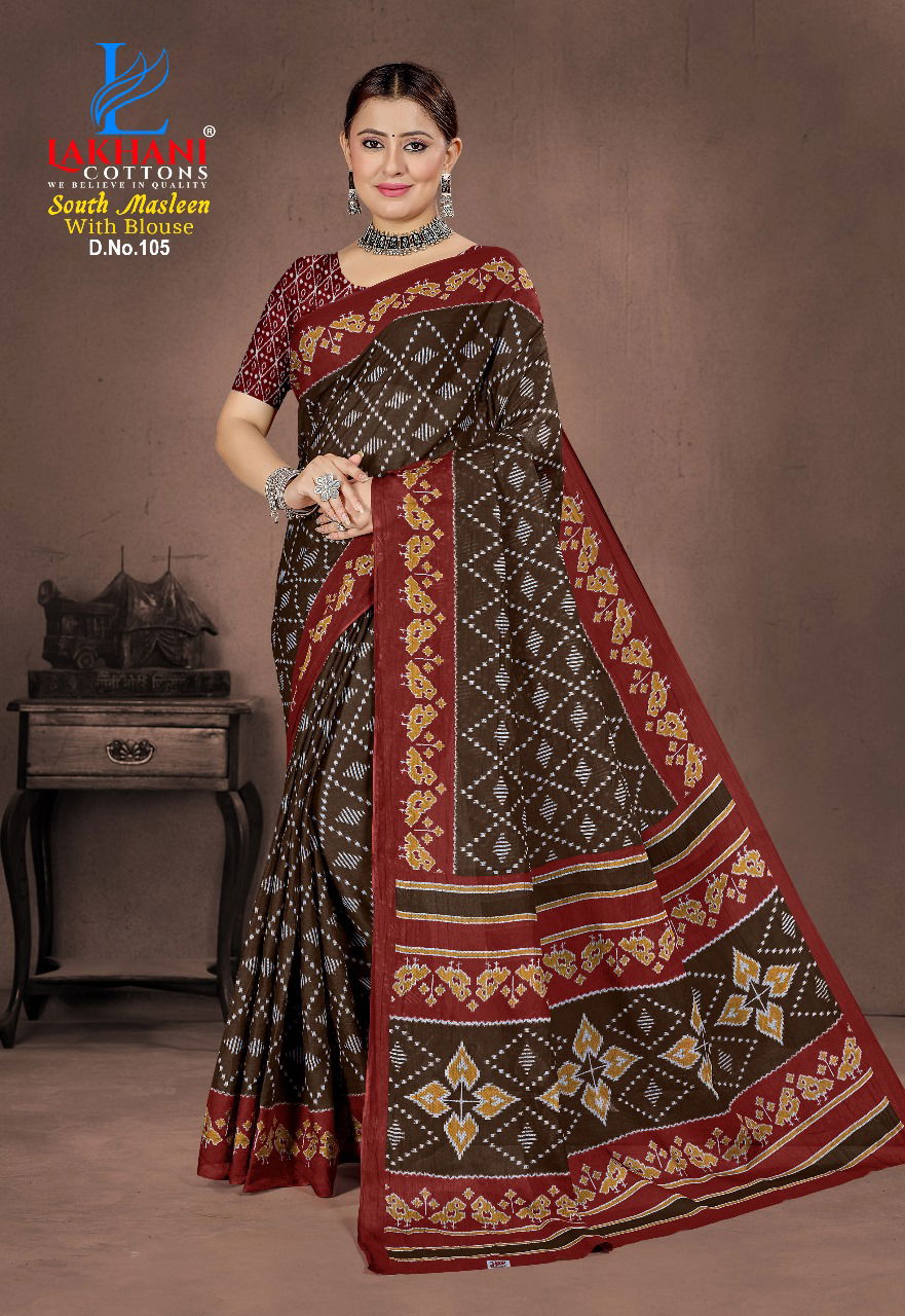 South Masleen Vol 1 By Lakhani Cotton Printed Daily Wear Sarees Orders In India